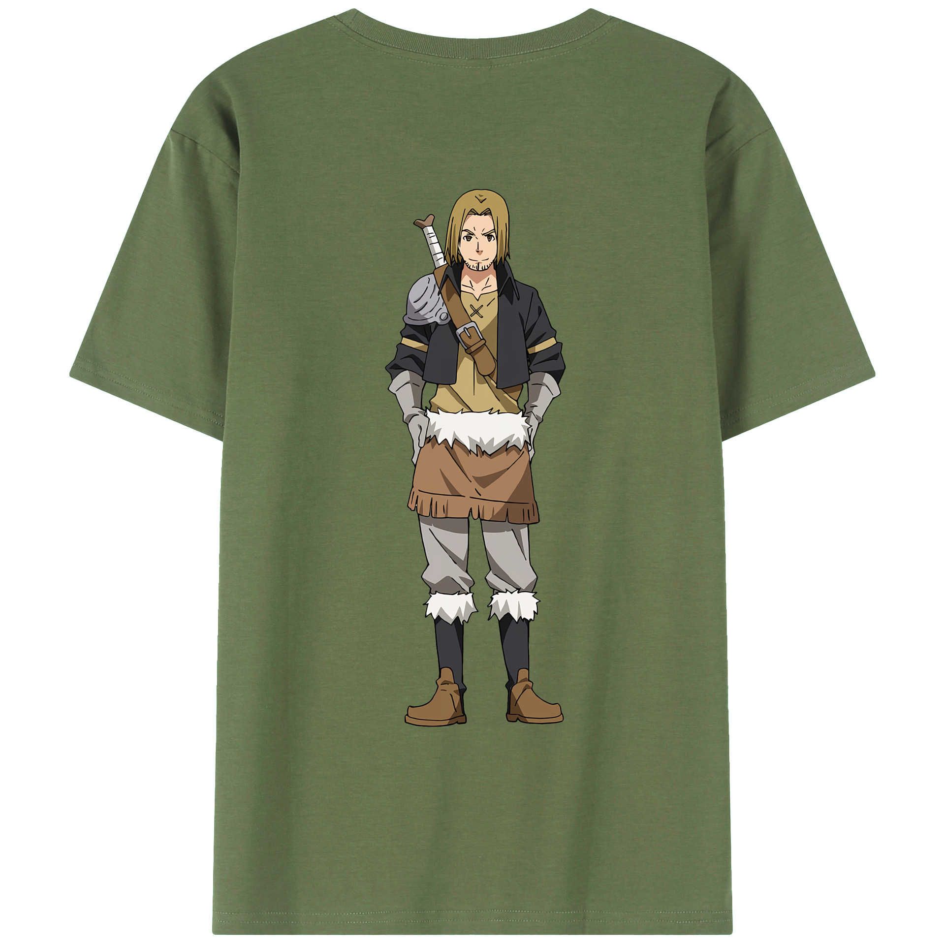 （画像用） 転スラ Regarding Reincarnated to Slime 綿100％ メンズ半袖Tシャツ（バックプリント） 通気性